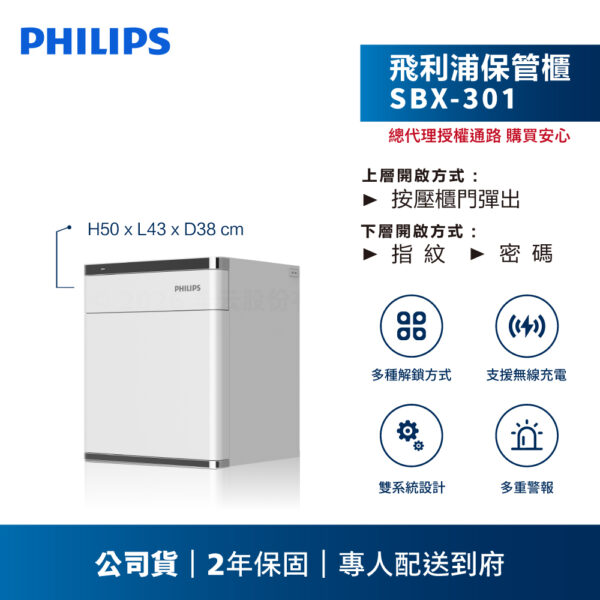 【飛利浦PHILIPS】SBX301 智能保管櫃