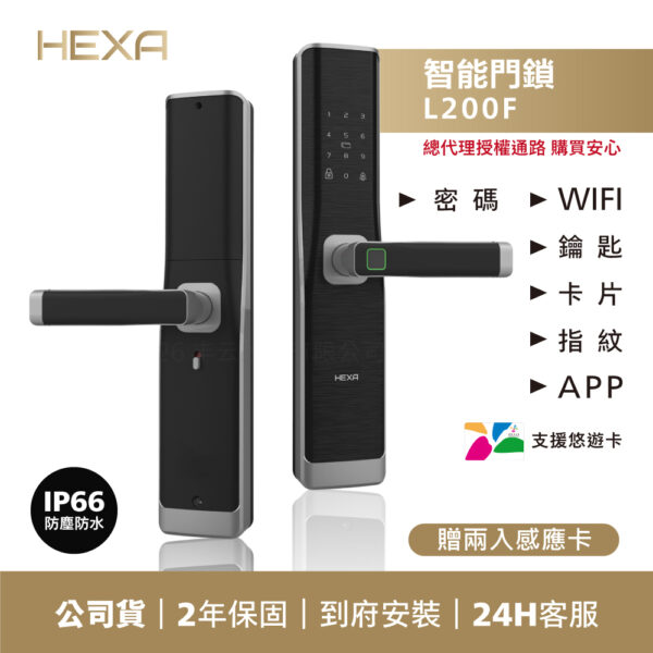 L200F商品圖 21 【HEXA】L200F 防水把手式電子鎖